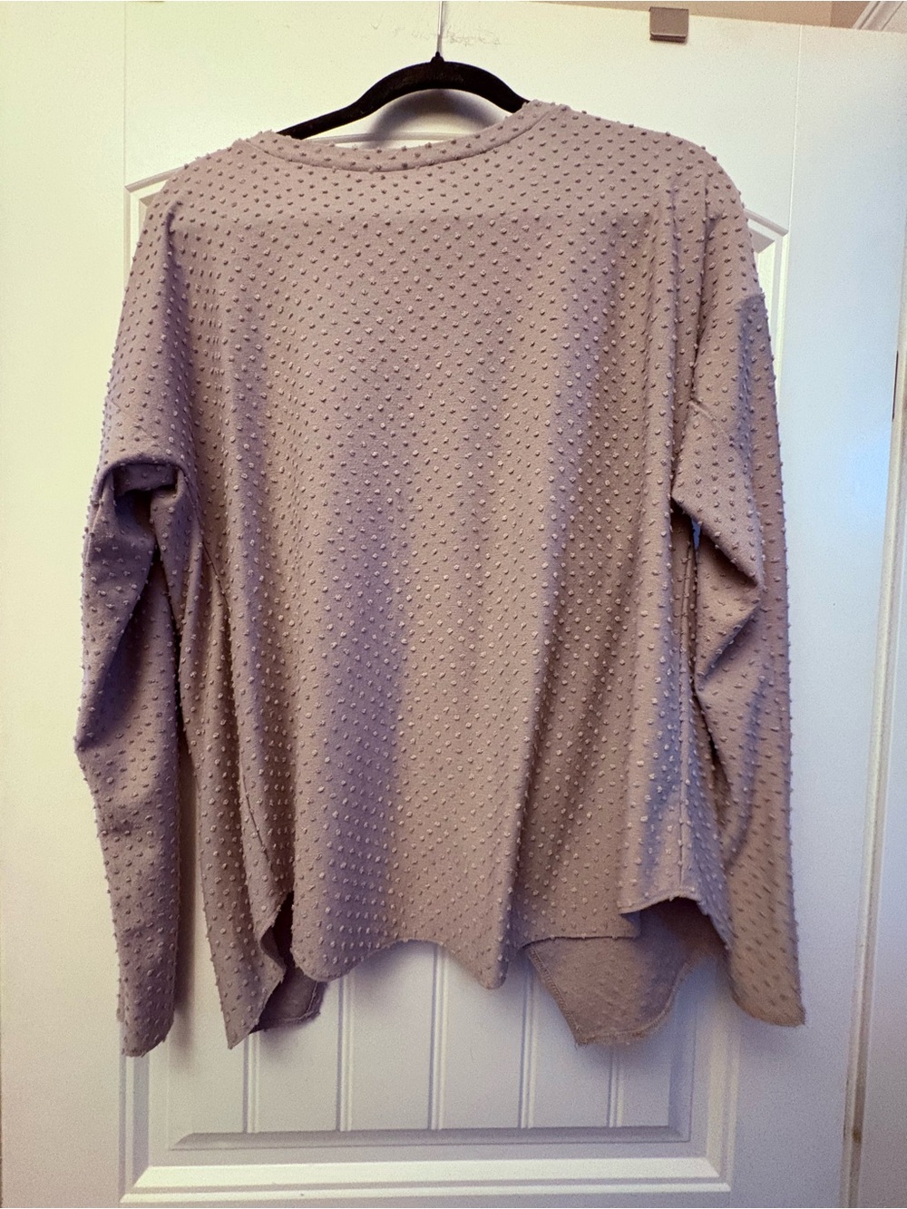 Aritzia Textured Long-Sleeve Sweater – Light Mauve